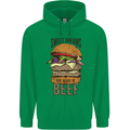 Sweet Dreams are Made of Beef BBQ Chef Mens 80% Cotton Hoodie Irish Green