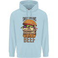 Sweet Dreams are Made of Beef BBQ Chef Mens 80% Cotton Hoodie Light Blue