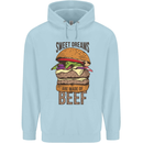 Sweet Dreams are Made of Beef BBQ Chef Mens 80% Cotton Hoodie Light Blue