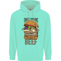 Sweet Dreams are Made of Beef BBQ Chef Mens 80% Cotton Hoodie Peppermint