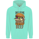 Sweet Dreams are Made of Beef BBQ Chef Mens 80% Cotton Hoodie Peppermint