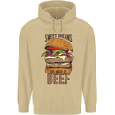 Sweet Dreams are Made of Beef BBQ Chef Mens 80% Cotton Hoodie Sand