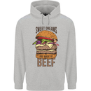 Sweet Dreams are Made of Beef BBQ Chef Mens 80% Cotton Hoodie Sports Grey