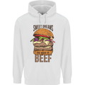 Sweet Dreams are Made of Beef BBQ Chef Mens 80% Cotton Hoodie White