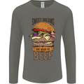 Sweet Dreams are Made of Beef BBQ Chef Mens Long Sleeve T-Shirt Charcoal