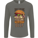 Sweet Dreams are Made of Beef BBQ Chef Mens Long Sleeve T-Shirt Charcoal