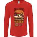 Sweet Dreams are Made of Beef BBQ Chef Mens Long Sleeve T-Shirt Red