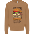 Sweet Dreams are Made of Beef BBQ Chef Mens Sweatshirt Jumper Caramel Latte
