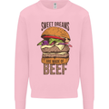 Sweet Dreams are Made of Beef BBQ Chef Mens Sweatshirt Jumper Light Pink