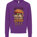 Sweet Dreams are Made of Beef BBQ Chef Mens Sweatshirt Jumper Purple
