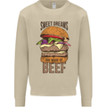 Sweet Dreams are Made of Beef BBQ Chef Mens Sweatshirt Jumper Sand