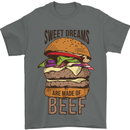 Sweet Dreams are Made of Beef BBQ Chef Mens T-Shirt Cotton Gildan Charcoal