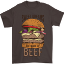 Sweet Dreams are Made of Beef BBQ Chef Mens T-Shirt Cotton Gildan Dark Chocolate