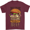 Sweet Dreams are Made of Beef BBQ Chef Mens T-Shirt Cotton Gildan Maroon