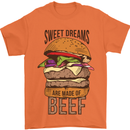Sweet Dreams are Made of Beef BBQ Chef Mens T-Shirt Cotton Gildan Orange