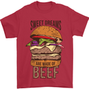 Sweet Dreams are Made of Beef BBQ Chef Mens T-Shirt Cotton Gildan Red