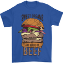 Sweet Dreams are Made of Beef BBQ Chef Mens T-Shirt Cotton Gildan Royal Blue