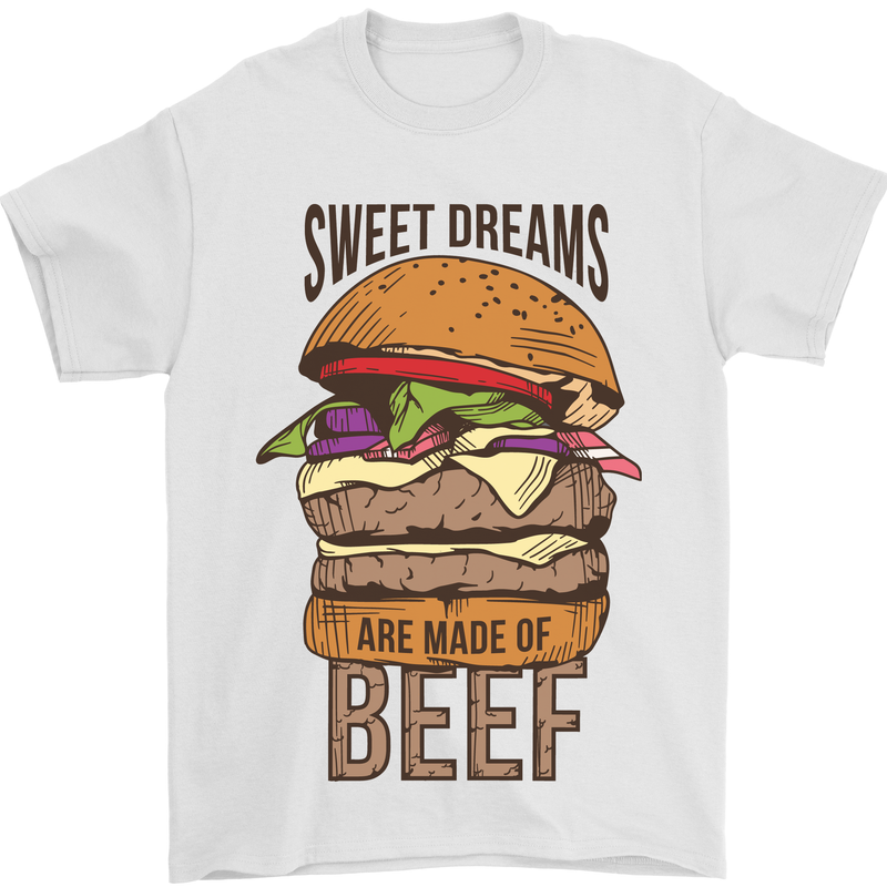 Sweet Dreams are Made of Beef BBQ Chef Mens T-Shirt Cotton Gildan White