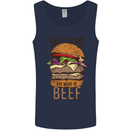 Sweet Dreams are Made of Beef BBQ Chef Mens Vest Tank Top Navy Blue