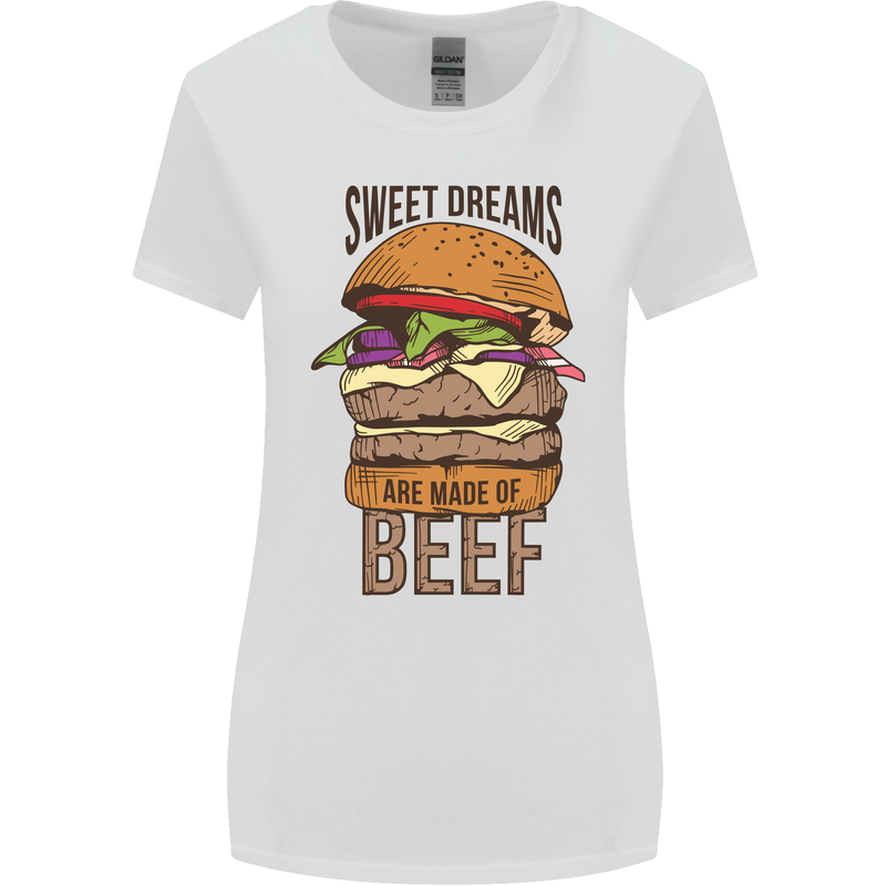 Sweet Dreams are Made of Beef BBQ Chef Womens Wider Cut T-Shirt White
