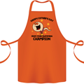 Swimming Champion Funny Fathers Day Dad Cotton Apron 100% Organic Orange