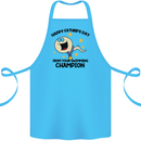 Swimming Champion Funny Fathers Day Dad Cotton Apron 100% Organic Turquoise
