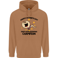 Swimming Champion Funny Fathers Day Dad Mens 80% Cotton Hoodie Caramel Latte