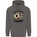 Swimming Champion Funny Fathers Day Dad Mens 80% Cotton Hoodie Charcoal