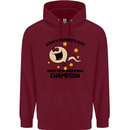Swimming Champion Funny Fathers Day Dad Mens 80% Cotton Hoodie Maroon