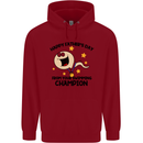 Swimming Champion Funny Fathers Day Dad Mens 80% Cotton Hoodie Red