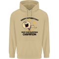 Swimming Champion Funny Fathers Day Dad Mens 80% Cotton Hoodie Sand