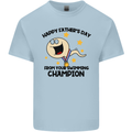 Swimming Champion Funny Fathers Day Dad Mens Cotton T-Shirt Tee Top Light Blue