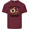 Swimming Champion Funny Fathers Day Dad Mens Cotton T-Shirt Tee Top Maroon