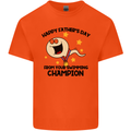 Swimming Champion Funny Fathers Day Dad Mens Cotton T-Shirt Tee Top Orange