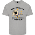 Swimming Champion Funny Fathers Day Dad Mens Cotton T-Shirt Tee Top Sports Grey