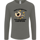 Swimming Champion Funny Fathers Day Dad Mens Long Sleeve T-Shirt Charcoal