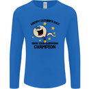 Swimming Champion Funny Fathers Day Dad Mens Long Sleeve T-Shirt Royal Blue