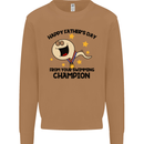 Swimming Champion Funny Fathers Day Dad Mens Sweatshirt Jumper Caramel Latte