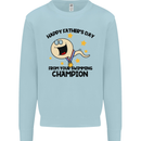Swimming Champion Funny Fathers Day Dad Mens Sweatshirt Jumper Light Blue