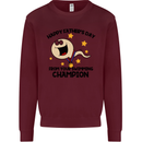 Swimming Champion Funny Fathers Day Dad Mens Sweatshirt Jumper Maroon