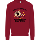Swimming Champion Funny Fathers Day Dad Mens Sweatshirt Jumper Red
