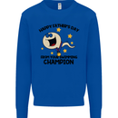 Swimming Champion Funny Fathers Day Dad Mens Sweatshirt Jumper Royal Blue