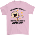 Swimming Champion Funny Fathers Day Dad Mens T-Shirt Cotton Gildan Light Pink