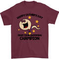 Swimming Champion Funny Fathers Day Dad Mens T-Shirt Cotton Gildan Maroon