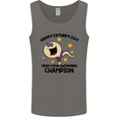 Swimming Champion Funny Fathers Day Dad Mens Vest Tank Top Charcoal
