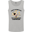 Swimming Champion Funny Fathers Day Dad Mens Vest Tank Top Sports Grey