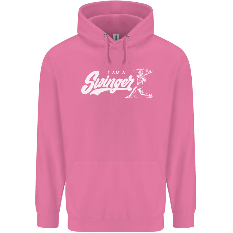 Swinger Funny Baseball Softball Childrens Kids Hoodie Azalea