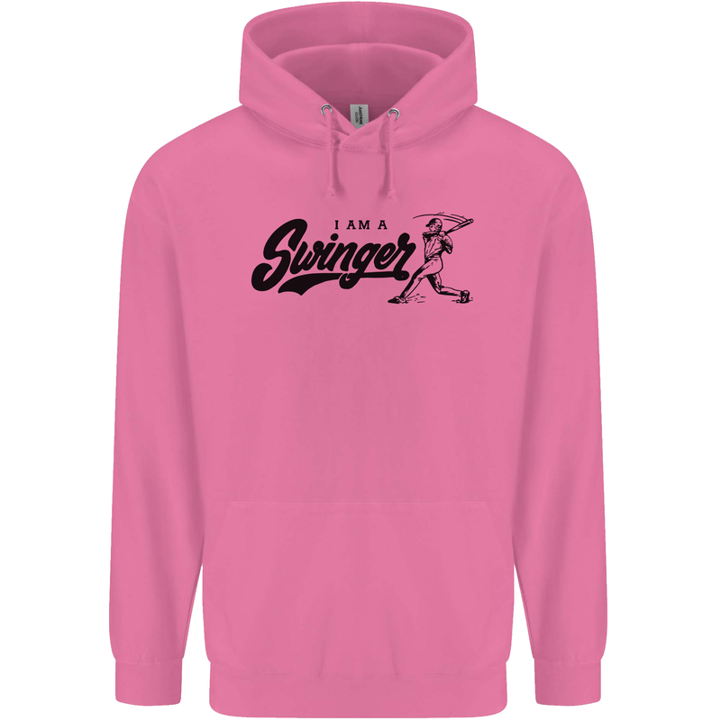 Swinger Funny Baseball Softball Childrens Kids Hoodie Azalea