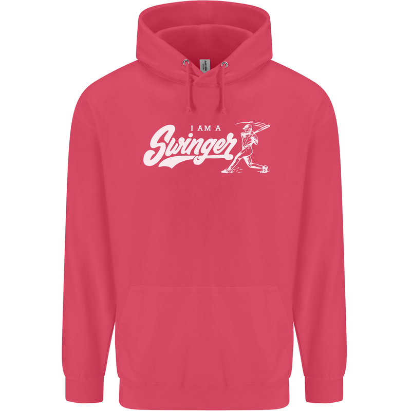 Swinger Funny Baseball Softball Childrens Kids Hoodie Heliconia