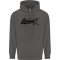 Swinger Funny Baseball Softball Childrens Kids Hoodie Storm Grey